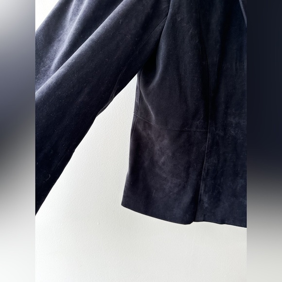 Norton McNaughton- Faux Suede - Stretch - Black Boxy Jacket - Size 14P - Picture 3 of 7